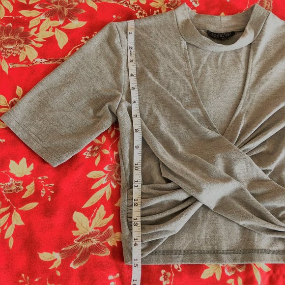 Softest Topshop Twist-Front Choker-Neck Top XS - Picture 8 of 16